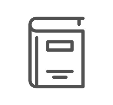 Kitapla ilgili simge taslağı ve doğrusal vektör.