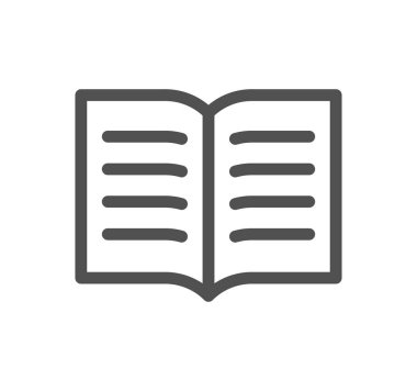 Kitapla ilgili simge taslağı ve doğrusal vektör.