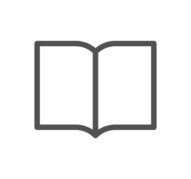 Kitapla ilgili simge taslağı ve doğrusal vektör.