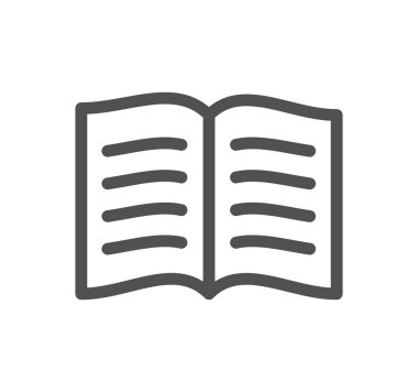 Kitapla ilgili simge taslağı ve doğrusal vektör.