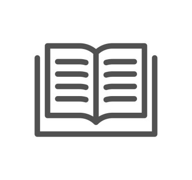 Kitapla ilgili simge taslağı ve doğrusal vektör.