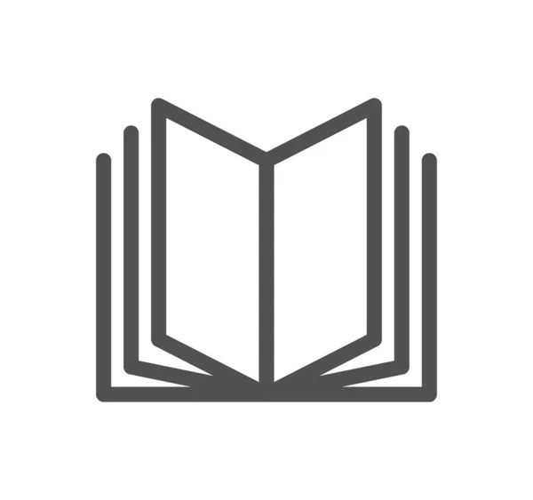 Obrys Ikony Související Knihou Lineární Vektor — Stockový vektor