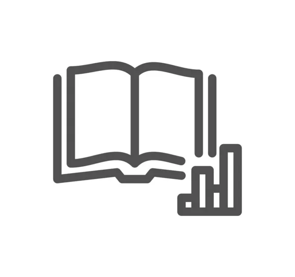Könyv Kapcsolódó Ikon Vázlat Lineáris Vektor — Stock Vector