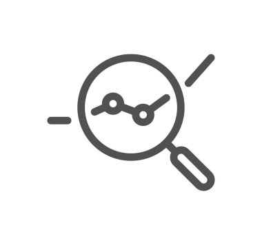 Veri analizi ile ilgili simge taslağı ve doğrusal vektör.