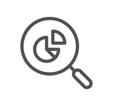 Veri analizi ile ilgili simge taslağı ve doğrusal vektör.