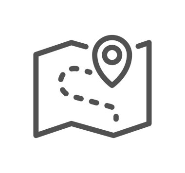 Seyahat ve tatille ilgili simge taslağı ve doğrusal vektör.