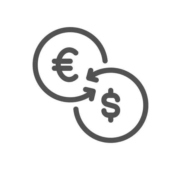 Esquema Iconos Relacionados Con Finanzas Símbolo Lineal —  Fotos de Stock