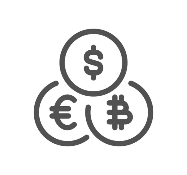 Obrys Ikony Související Financemi Lineární Symbol — Stock fotografie