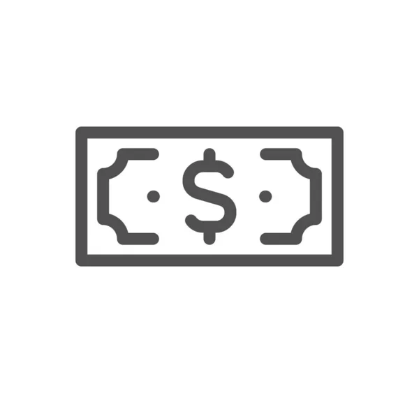 Финансовый Контур Иконки Линейный Символ — стоковый вектор