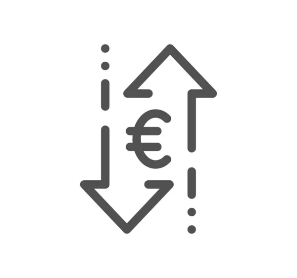 Aperçu Icône Liée Finance Symbole Linéaire — Image vectorielle