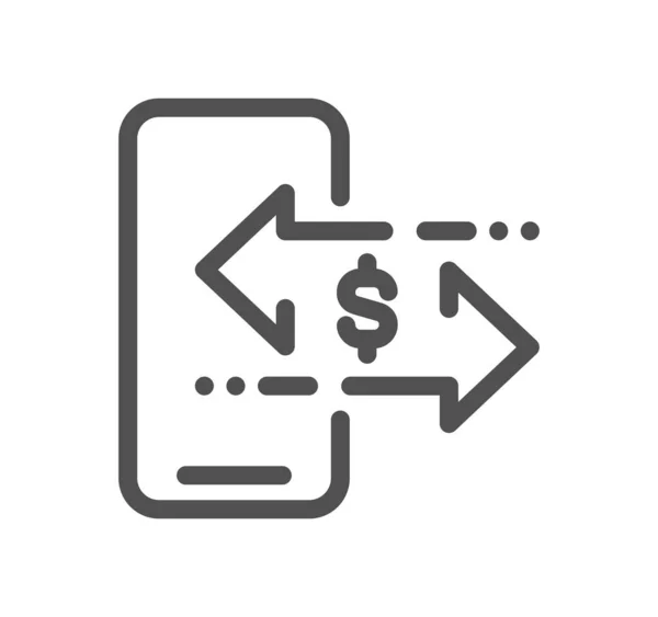 Aperçu Icône Liée Finance Symbole Linéaire — Image vectorielle