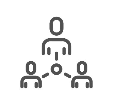 Ağ bağlantılı simge çizgisi ve doğrusal vektör.