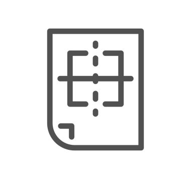 Mühendislik tasarımı ile ilgili simge taslağı ve doğrusal vektör.