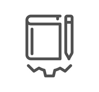 Mühendislik tasarımı ile ilgili simge taslağı ve doğrusal vektör.