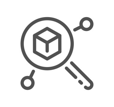 Değer ve tedarik zinciri simgesi taslağı ve doğrusal vektör.