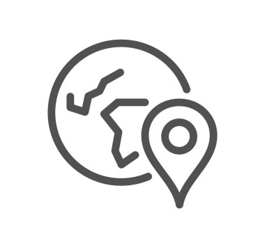 Zaman ve adresle ilgili simge taslağı ve doğrusal vektör.