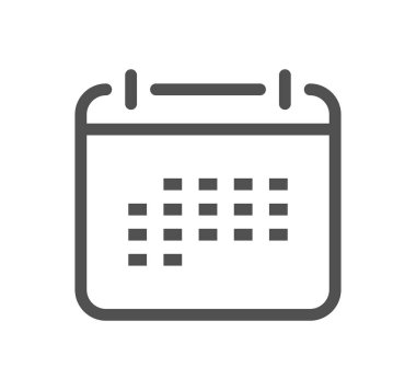 Zaman ve adresle ilgili simge taslağı ve doğrusal vektör.