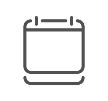 Takvimle ilgili simge çizgisi ve doğrusal vektör.