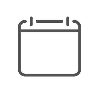 Takvimle ilgili simge çizgisi ve doğrusal vektör.