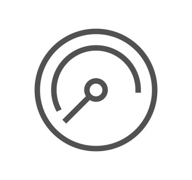 Hız göstergesi ile ilgili simge taslağı ve doğrusal sembol.