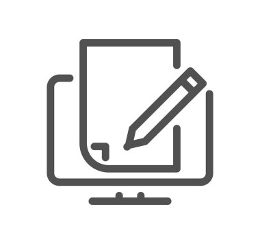 Ai chat bot ilgili simge taslağı ve doğrusal vektör.