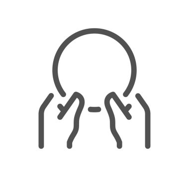 Verimlilik ve performansla ilgili simge taslağı ve doğrusal vektör.