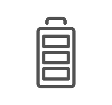 Bataryalarla ilgili simge çizgisi ve doğrusal vektör.