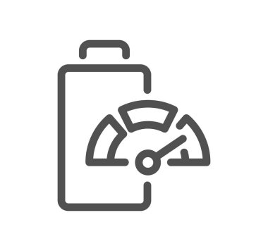 Bataryalarla ilgili simge çizgisi ve doğrusal vektör.