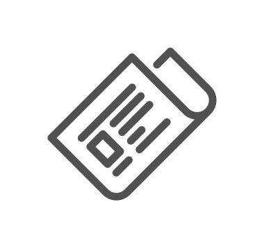 Çöp bağlantılı simge çizgisi ve doğrusal vektör.