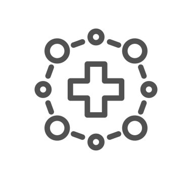 Tıbbi çapraz simge vektör çizimi