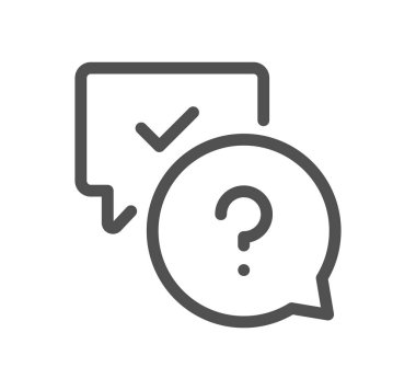 Soru işareti simgesi olan konuşma balonu.