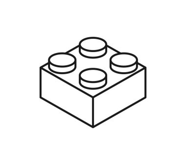 bina bloğu simgesi beyaz arkaplanda izole edildi 