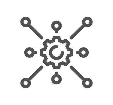 ince dış hat biçiminde ağ bağlantısı simgesi