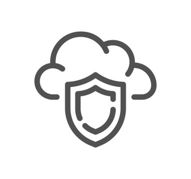 bulut hesaplama ve ağ simgesi vektör çizimi basit tasarım