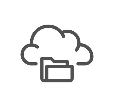 Anahat biçiminde bulut hesaplama simgesi. vektör illüstrasyonu.