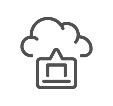 Anahat biçiminde bulut hesaplama simgesi. vektör illüstrasyonu.