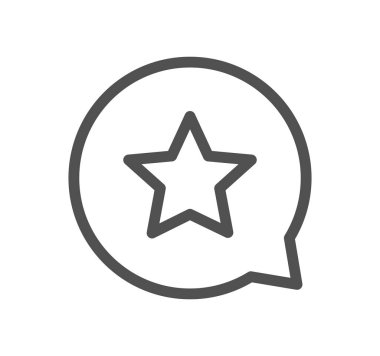 yıldız çizgi simgesi, ana hatlı vektör illüstrasyonu, doğrusal pictogram