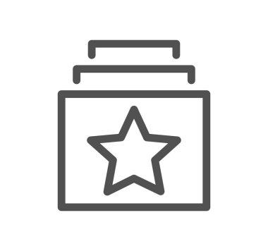 Yıldız çizgisi simgesi, vektör çizimi. favori işaret