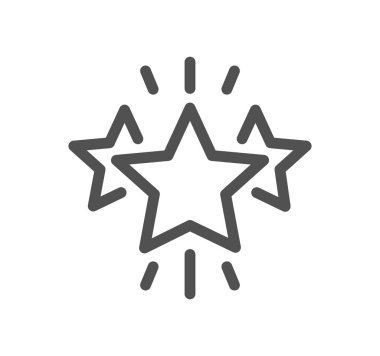 Web ve mobil uygulaması tasarımı, yıldız logo kavramı için beyaz arka plan üzerinde izole yıldız simgesi vektör