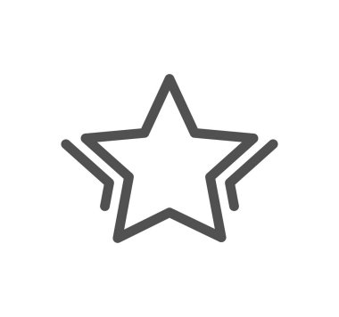 yıldız çizgisi vektör simgesi tasarımı