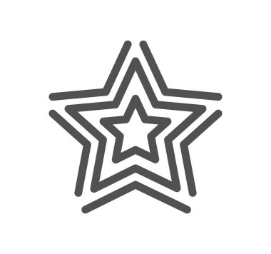 Web ve mobil uygulaması tasarımı, yıldız logo kavramı için beyaz arka plan üzerinde izole yıldız simgesi vektör