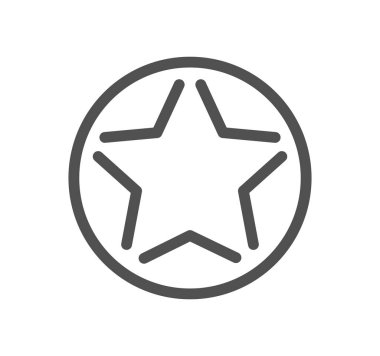 Web ve mobil uygulaması tasarımı, yıldız logo kavramı için beyaz arka plan üzerinde izole yıldız simgesi vektör