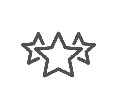 Beyaz arkaplanda izole edilmiş yıldız simgesi ve simgesi, yıldız