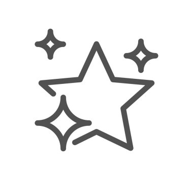 Beyaz arkaplanda izole edilmiş yıldız simgesi 