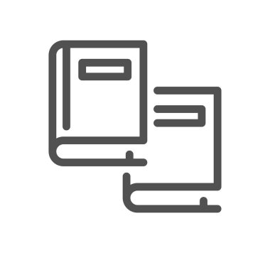 Beyaz arka plan üzerinde izole kitap simgesi 