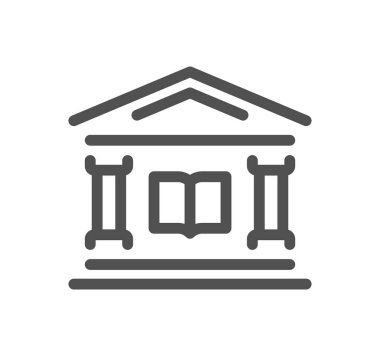 kitaplık simgesi, ana hat vektörü