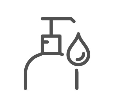 Sıvı sabun ikonu. Vektör illüstrasyonu