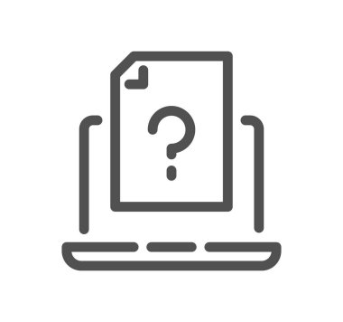 Bilgisayarlı dizüstü bilgisayar simgesi web ve mobil uygulama tasarımınız için beyaz arkaplanda izole edildi, dizüstü bilgisayar logosu kavramı