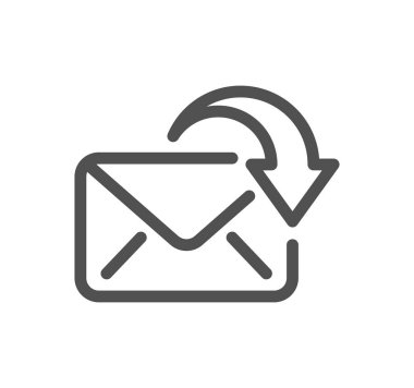 e- posta harfi simgesi beyaz arkaplanda izole edildi 