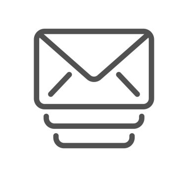 e- posta harfi simgesi beyaz arkaplanda izole edildi 